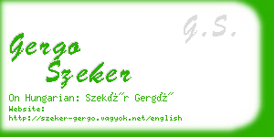 gergo szeker business card